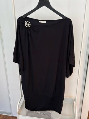Michael Kors | Black Tunic with Gold MK Accent
